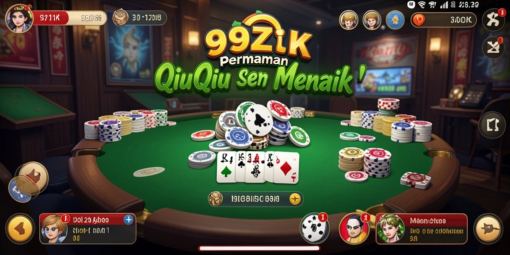 Tampilan gameplay seru dalam permainan QiuQiu 99ZK.