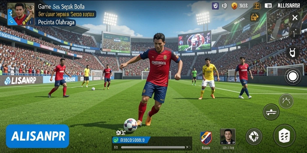 Screenshot ALISANRP menampilkan adu taktik dalam permainan sepak bola.