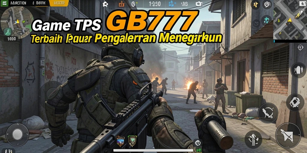 Screenshot gameplay menunjukkan aksi mendebarkan di arena pertempuran TPS.