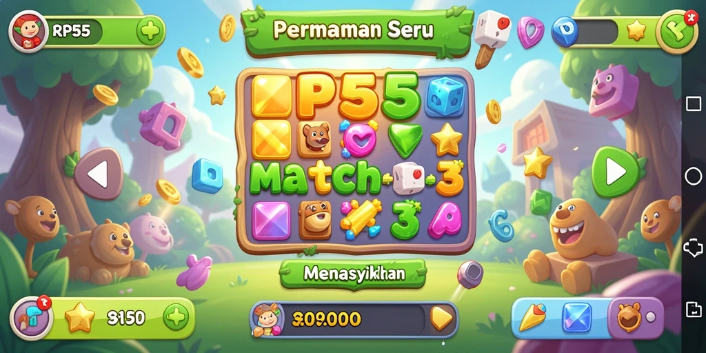 Gameplay menarik RP55 dengan grafis warna-warni yang memukau.
