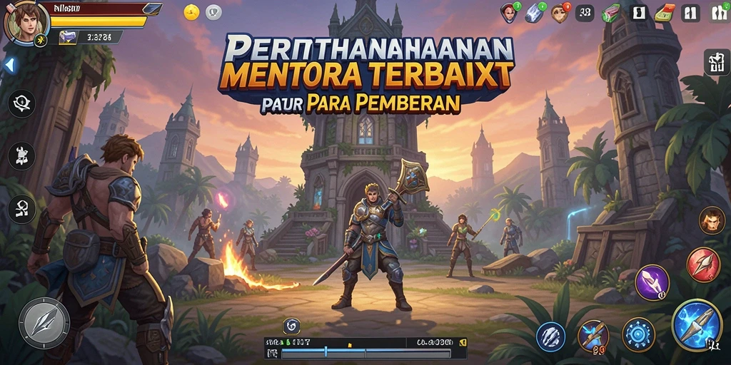 Gameplay seru dalam V21 yang menampilkan menara pertahanan yang strategis.