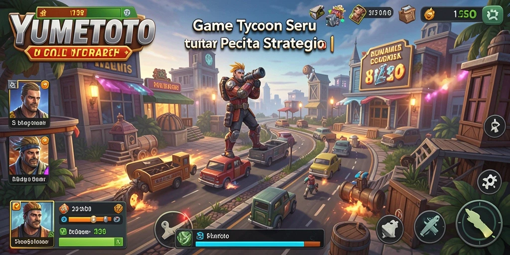 Screenshot gameplay YUMETOTO yang mendebarkan dengan elemen Tycoon.